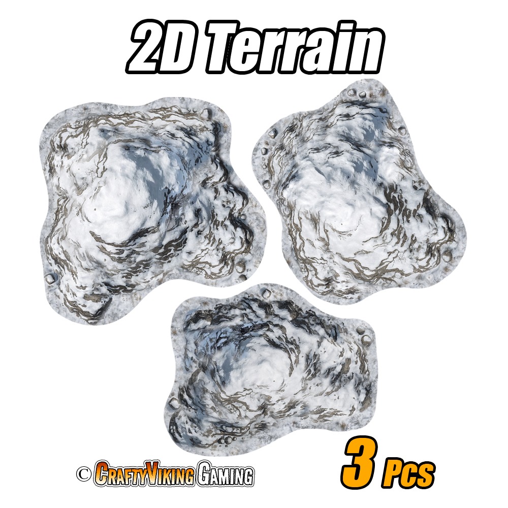 2D Terrain WINTER HILLS - Image 2