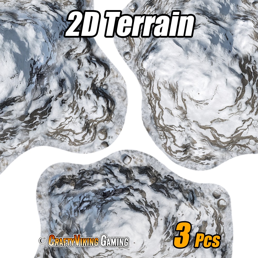 2D Terrain WINTER HILLS