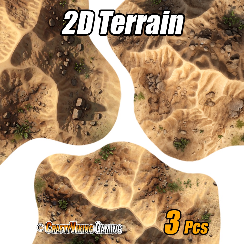 2D Terrain DESERT SAND DUNES
